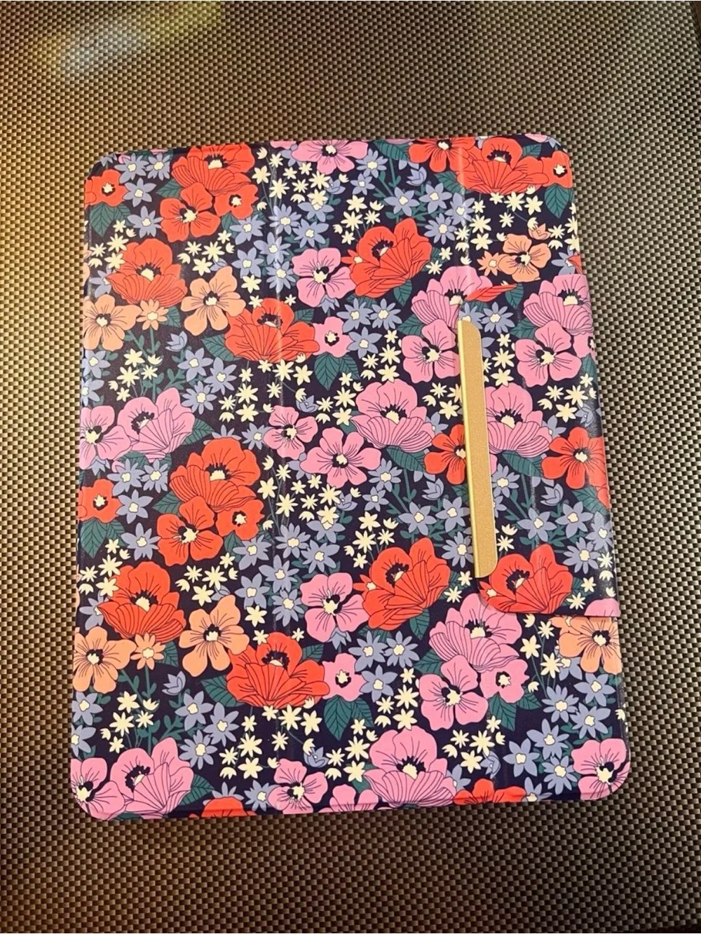 heyday Floral Tablet Case - Navy with Pink & Red Blooms
